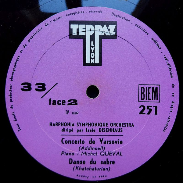 Harfonia Symphony Orchestra Direction Isaie Disenhaus - Rhapsody In Blue | Teppaz (251) - 3 Harfonia Symphony Orchestra Direction Isaie Disenhaus - Rhapsody In Blue | Teppaz (251) - 3