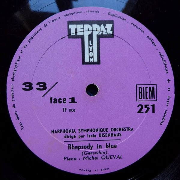 Harfonia Symphony Orchestra Direction Isaie Disenhaus - Rhapsody In Blue | Teppaz (251) - 4 Harfonia Symphony Orchestra Direction Isaie Disenhaus - Rhapsody In Blue | Teppaz (251) - 4