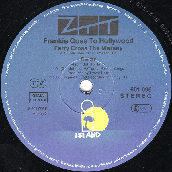 Frankie Goes To Hollywood - Relax | Island Records (601 096) - 4