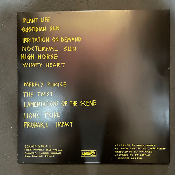 Sensor Ghost - Irritation On Demand | Dischord Records (DIS 198) - 2 Sensor Ghost - Irritation On Demand | Dischord Records (DIS 198) - 2