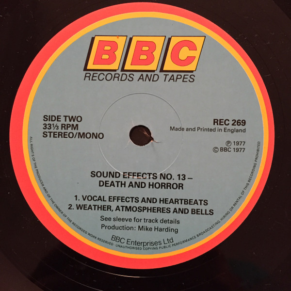 Mike Harding - Sound Effects No.13 - Death And Horror | BBC Records And Tapes (REC 269) - 4 Mike Harding - Sound Effects No.13 - Death And Horror | BBC Records And Tapes (REC 269) - 4