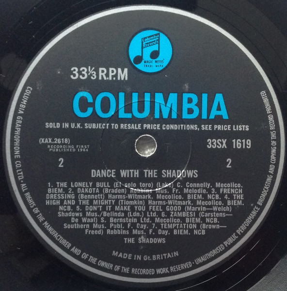 The Shadows - Dance With The Shadows | Columbia (33SX 1619) - 4 The Shadows - Dance With The Shadows | Columbia (33SX 1619) - 4