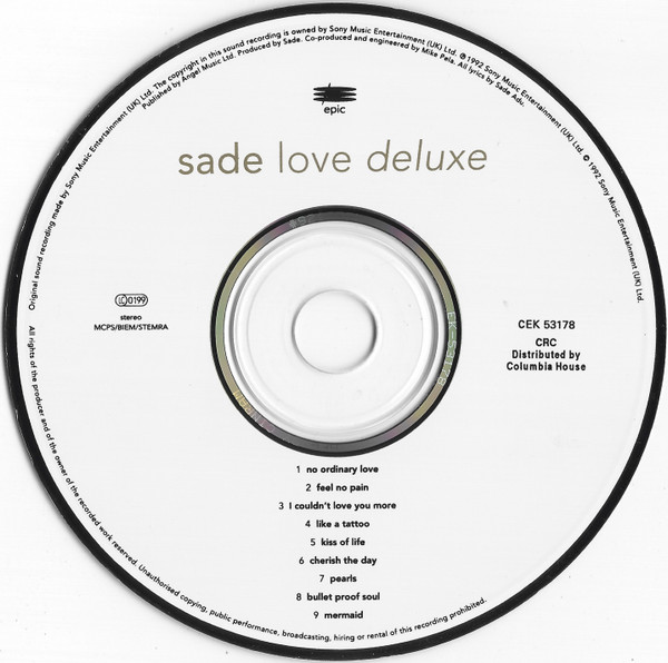 Sade - Love Deluxe | Epic (CEK 53178) - 3