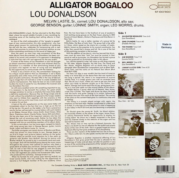 Lou Donaldson - Alligator Bogaloo | Blue Note (BST 84263) - 2