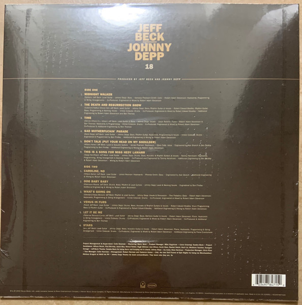 Jeff Beck - Johnny Depp - 18 | Rhino Records (R1 629961) - 2