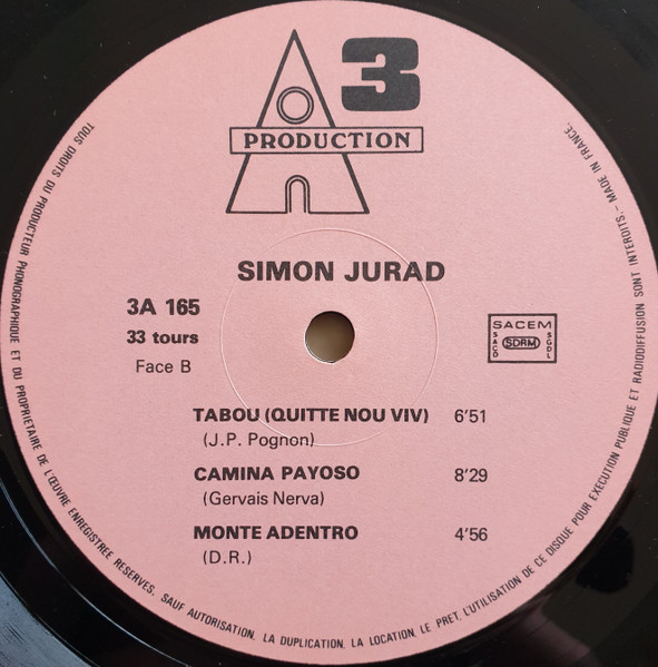 Simon Jurad & Opération 78 - Gold | 3A Production (3A 165) - 4