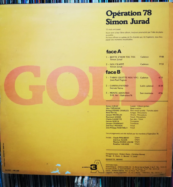 Simon Jurad & Opération 78 - Gold | 3A Production (3A 165) - 2