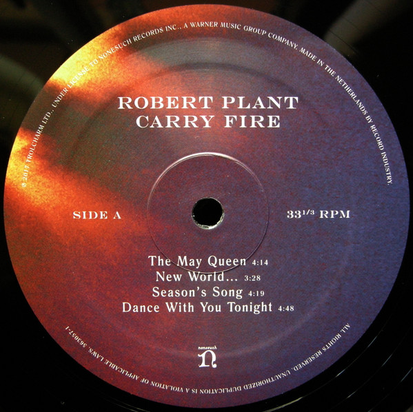 Robert Plant - Carry Fire | Nonesuch (563057-1) - 4 Robert Plant - Carry Fire | Nonesuch (563057-1) - 4
