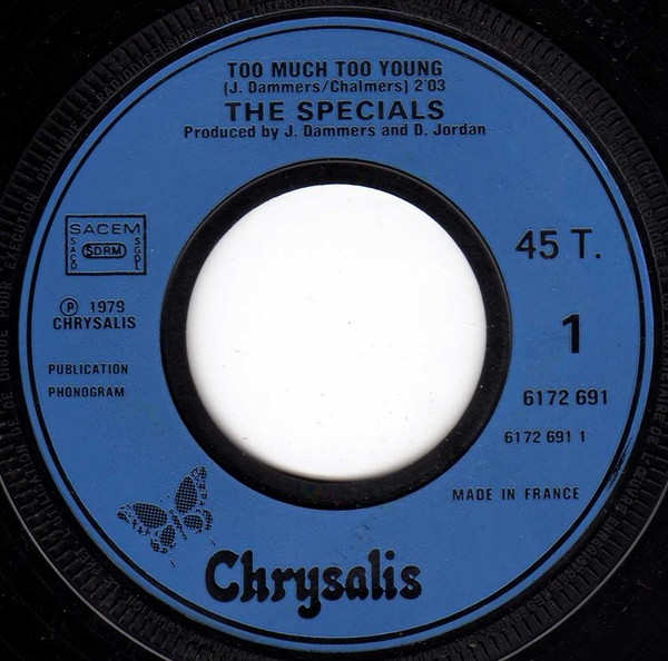 The Specials Featuring Rico Rodriguez - Too Much Too Young | Chrysalis (6172 691) - 3