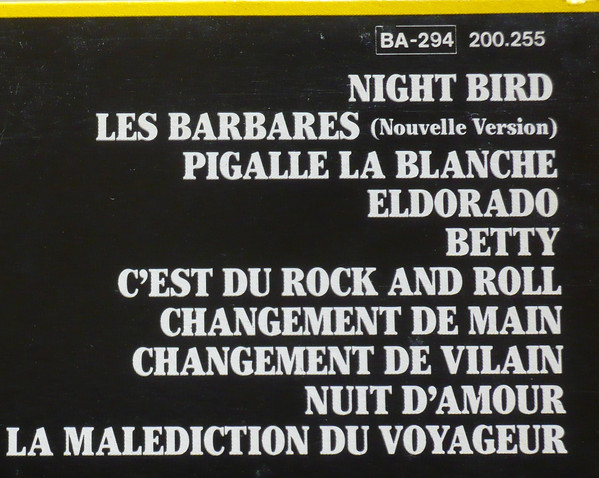Bernard Lavilliers - Nuit D'amour | Barclay (200.255) - 3