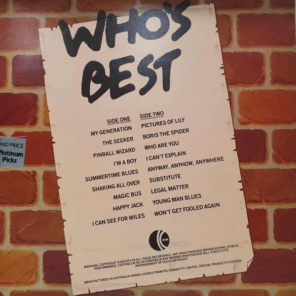 The Who - Who's Best | K-Tel (NA575) - 4 The Who - Who's Best | K-Tel (NA575) - 4
