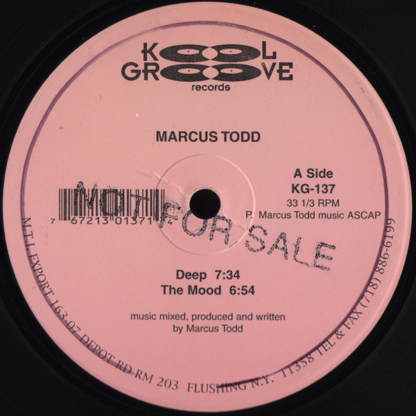 Marcus Todd - Deep | Kool Groove Records (KG-137) - main