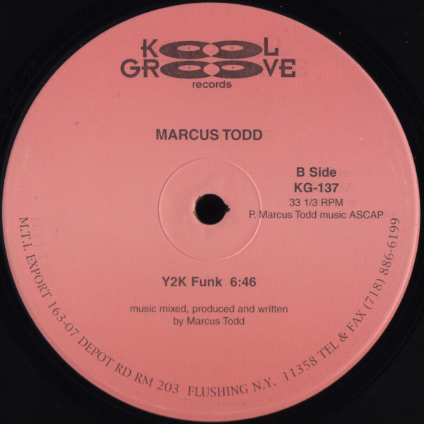 Marcus Todd - Deep | Kool Groove Records (KG-137) - 2