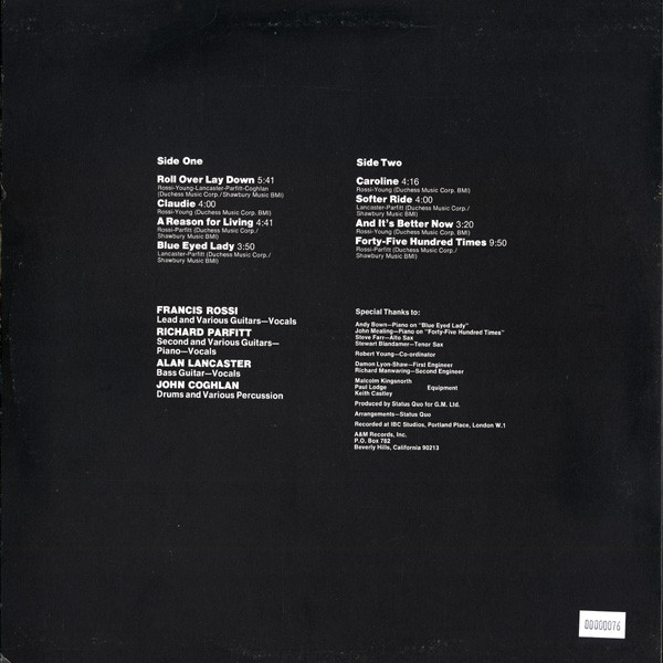 Status Quo - Hello! | A&M Records (SP-4408) - 2