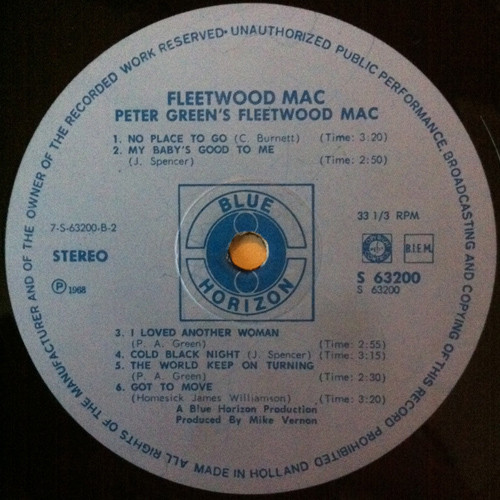 Fleetwood Mac - Peter Green's Fleetwood Mac | Blue Horizon (S 63200) - 4 Fleetwood Mac - Peter Green's Fleetwood Mac | Blue Horizon (S 63200) - 4