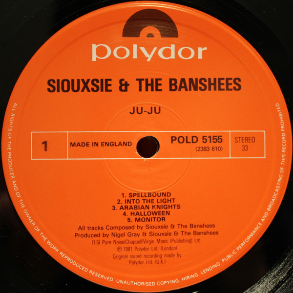 Siouxsie & The Banshees - Juju | Polydor (POLD 5155) - 3