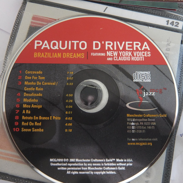 Paquito D'Rivera Featuring New York Voices And Claudio Roditi - Brazilian Dreams | MCG Jazz (MCGJ1010) - 3