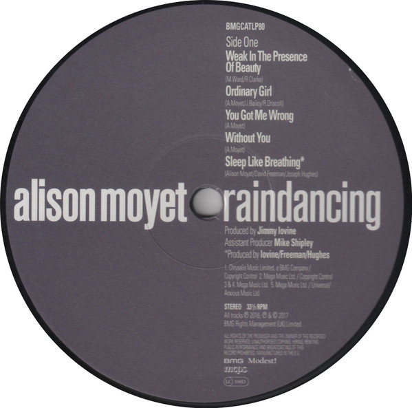 Alison Moyet - Raindancing | BMG (BMGCATLP80) - 3