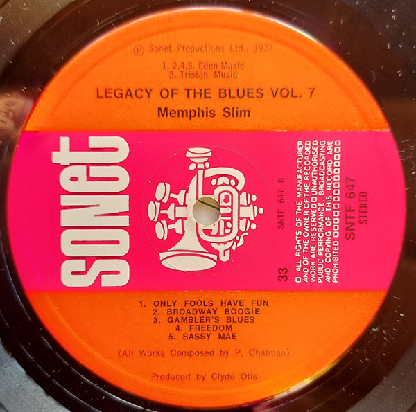 Memphis Slim - The Legacy Of The Blues Vol. 7 | Sonet (SNTF 647) - 3 Memphis Slim - The Legacy Of The Blues Vol. 7 | Sonet (SNTF 647) - 3