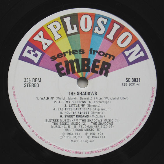 The Shadows - The Shadows | Ember Records (SE 8031) - 3 The Shadows - The Shadows | Ember Records (SE 8031) - 3