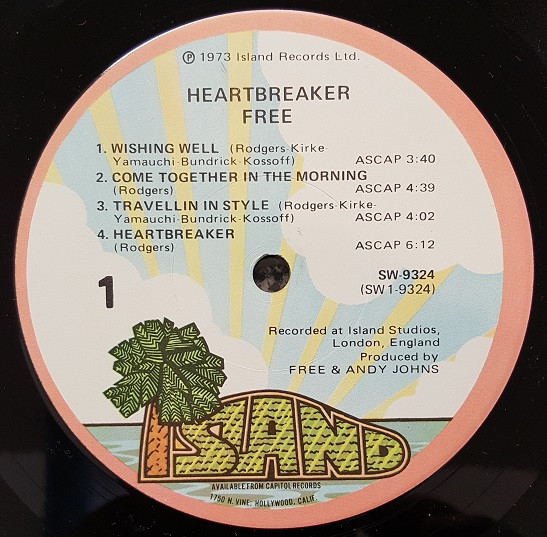 Free - Heartbreaker | Island Records (SW-9324) - 3 Free - Heartbreaker | Island Records (SW-9324) - 3