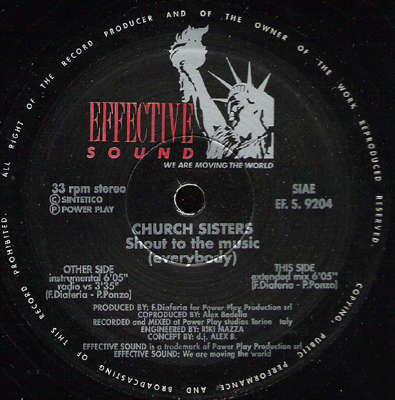Church Sisters - Shout To The Music (Everybody) | Effective Sound (EF. S. 9204) - main Church Sisters - Shout To The Music (Everybody) | Effective Sound (EF. S. 9204) - main