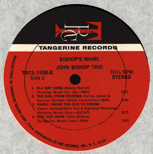 John Bishop - Bishop's Whirl | Tangerine Records (TRCS-1508) - 4 John Bishop - Bishop's Whirl | Tangerine Records (TRCS-1508) - 4