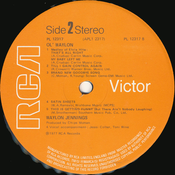 Waylon Jennings - Ol' Waylon | RCA Victor (PL 12317) - 4 Waylon Jennings - Ol' Waylon | RCA Victor (PL 12317) - 4