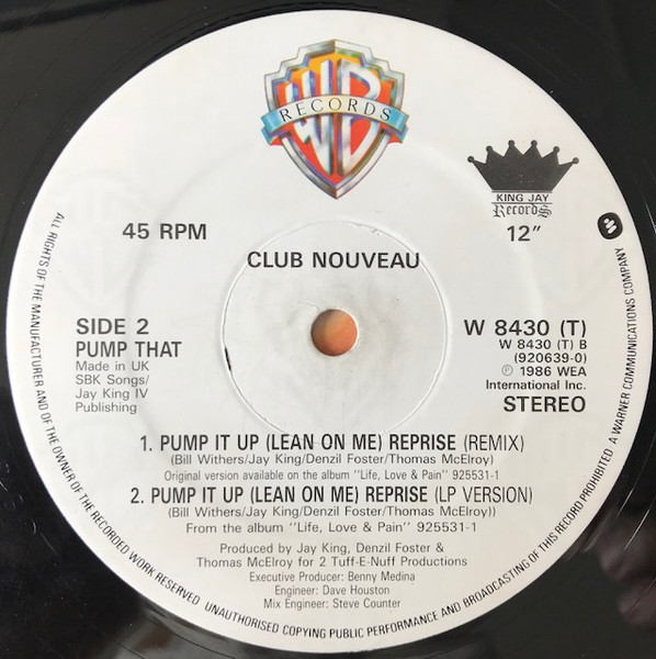 Club Nouveau - Lean On Me | Warner Bros. Records (W 8430 (T)) - 4 Club Nouveau - Lean On Me | Warner Bros. Records (W 8430 (T)) - 4