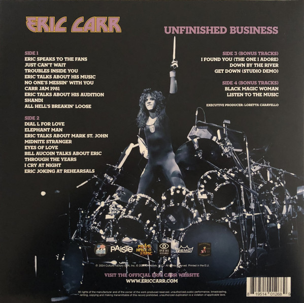 Eric Carr - Unfinished Business | Culture Factory (CFU01252) - 2 Eric Carr - Unfinished Business | Culture Factory (CFU01252) - 2