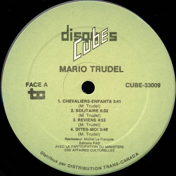 Mario Trudel - Mario Trudel [Vinyl] | Disques Cube (CUBE 33009) - 3