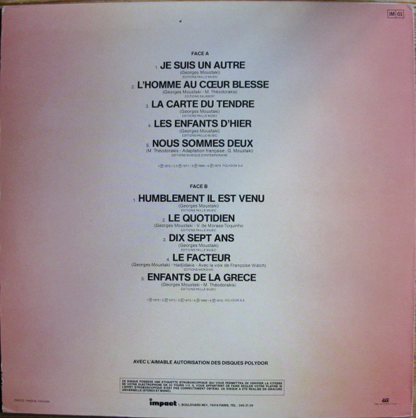Georges Moustaki - Georges Moustaki | Impact (6886 515) - 2