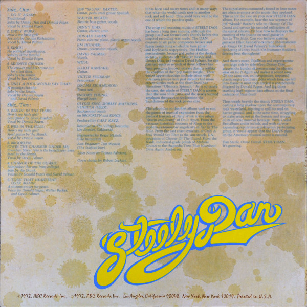 Steely Dan - Can't Buy A Thrill | ABC Records (ABCX 758) - 3 Steely Dan - Can't Buy A Thrill | ABC Records (ABCX 758) - 3
