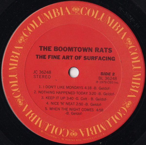 The Boomtown Rats - The Fine Art Of Surfacing | Columbia (JC 36248) - 4 The Boomtown Rats - The Fine Art Of Surfacing | Columbia (JC 36248) - 4
