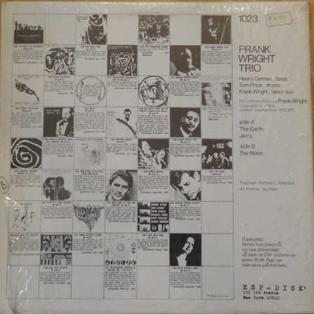 Frank Wright Trio - Frank Wright Trio | ESP-Disk' (1023) - 2