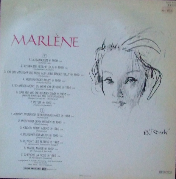 Marlene Dietrich - Marlène | EMI Electrola (2C 068-46.413) - 2 Marlene Dietrich - Marlène | EMI Electrola (2C 068-46.413) - 2
