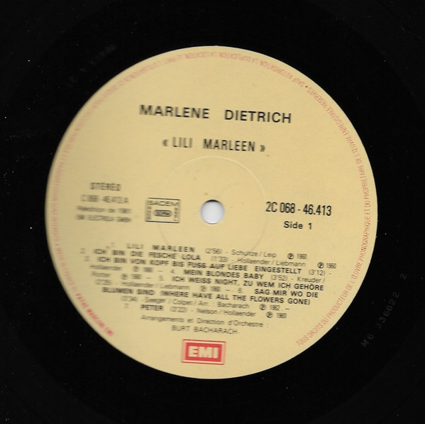 Marlene Dietrich - Marlène | EMI Electrola (2C 068-46.413) - 3 Marlene Dietrich - Marlène | EMI Electrola (2C 068-46.413) - 3