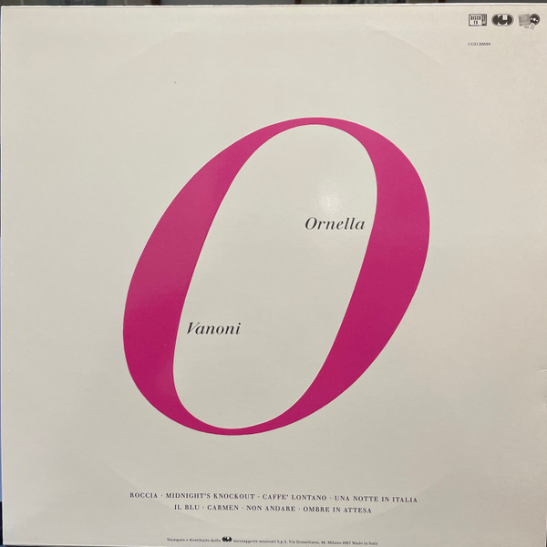 Ornella Vanoni - O | CGD (CGD 20688) - 2