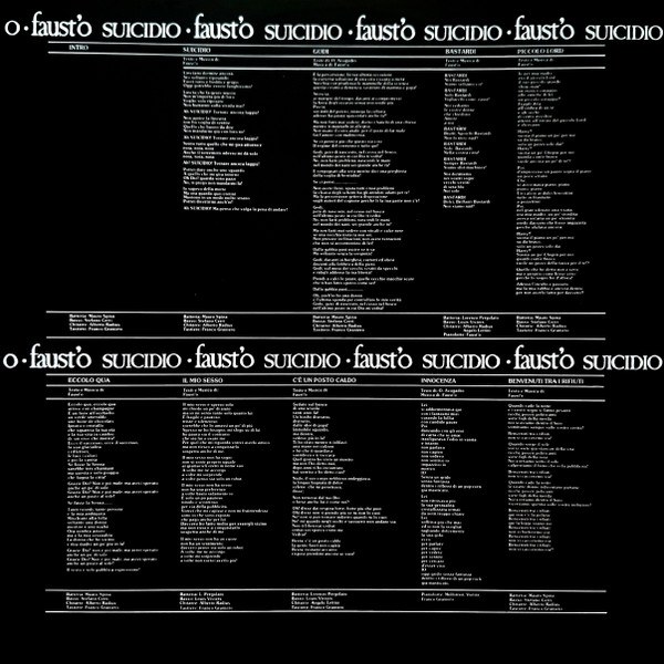 Faust'o - Suicidio | Warner Music Italy (COM 449) - 4
