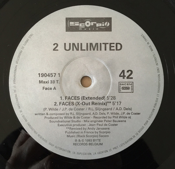 2 Unlimited - Faces | Scorpio Music (190 457-1) - 3 2 Unlimited - Faces | Scorpio Music (190 457-1) - 3