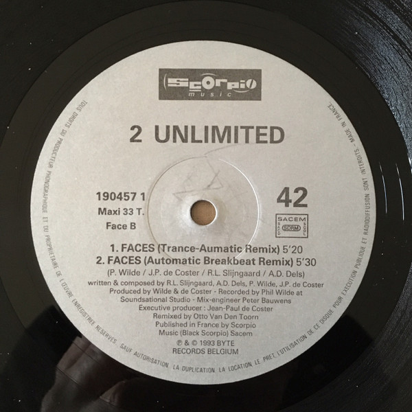 2 Unlimited - Faces | Scorpio Music (190 457-1) - 4 2 Unlimited - Faces | Scorpio Music (190 457-1) - 4