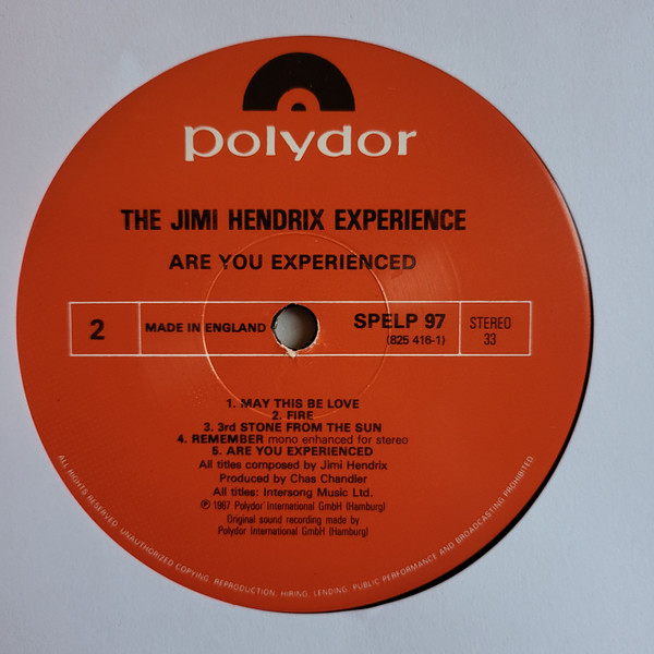 The Jimi Hendrix Experience - Are You Experienced | Polydor (SPELP 97) - 4