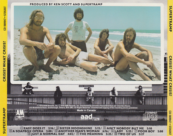 Supertramp - Crisis? What Crisis? [CD] | A&M Records (CD-569947) - 2