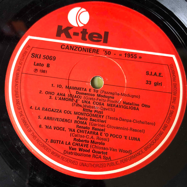 Various - Canzoniere '50 - 1955 | K-Tel (SKI 5069) - 2