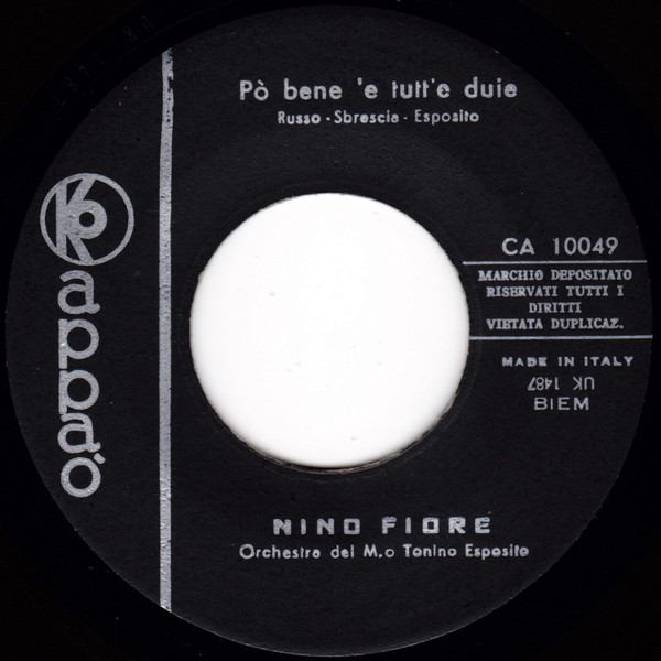Nino Fiore - Canzone Senza Fine | KappaO (CA. 10049) - 4