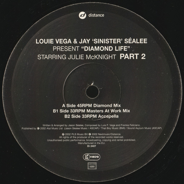 Louie Vega & Jay "Sinister" Sealée Starring Julie McKnight - Diamond Life (Part 2) | Distance (Di 2407) - 3