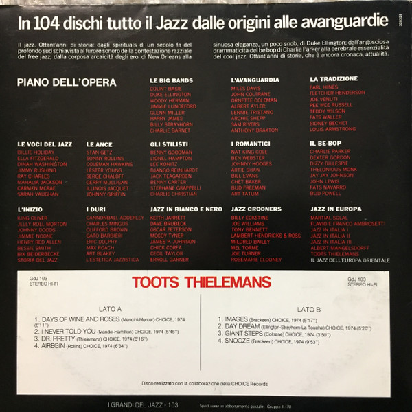 Toots Thielemans - Toots Thielemans | Fabbri Editori (GDJ-103) - 2