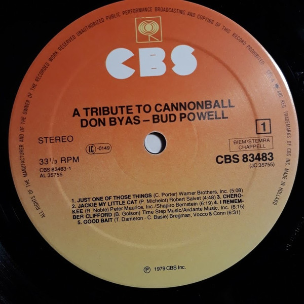 Don Byas / Bud Powell - A Tribute To Cannonball | CBS (CBS 83483) - 3 Don Byas / Bud Powell - A Tribute To Cannonball | CBS (CBS 83483) - 3