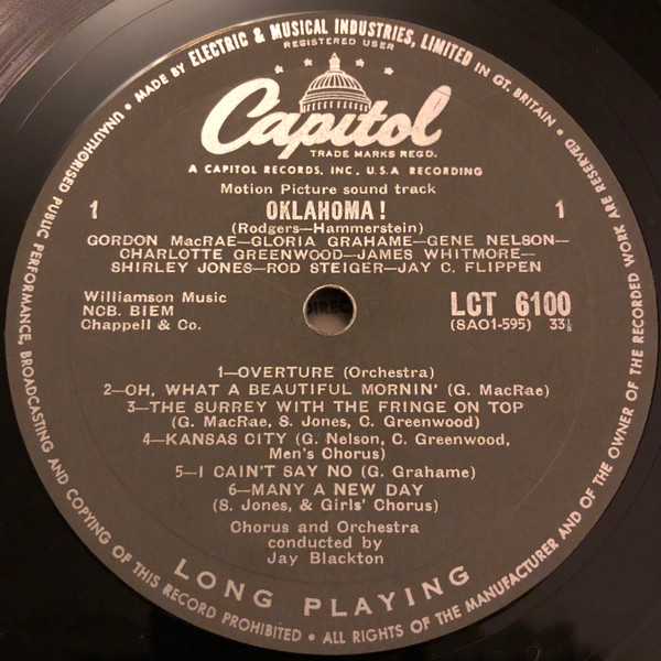 Rodgers & Hammerstein - Oklahoma! | Capitol Records (LCT 6100) - 3