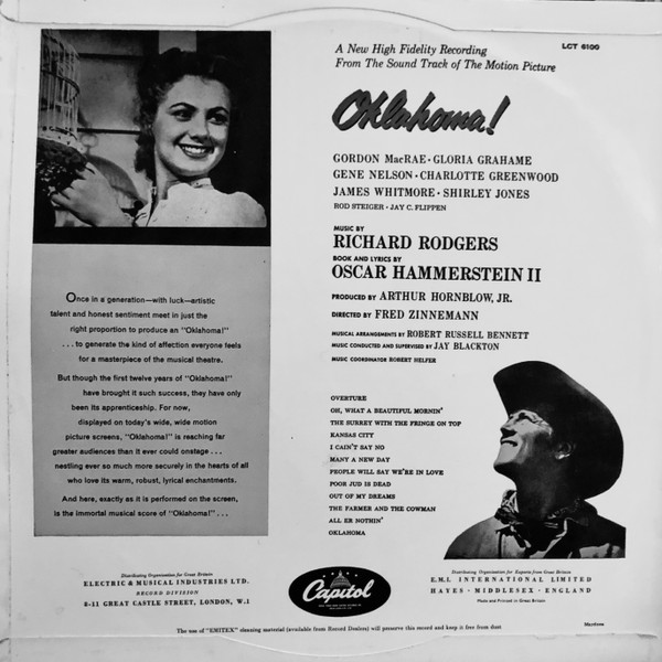 Rodgers & Hammerstein - Oklahoma! | Capitol Records (LCT 6100) - 2